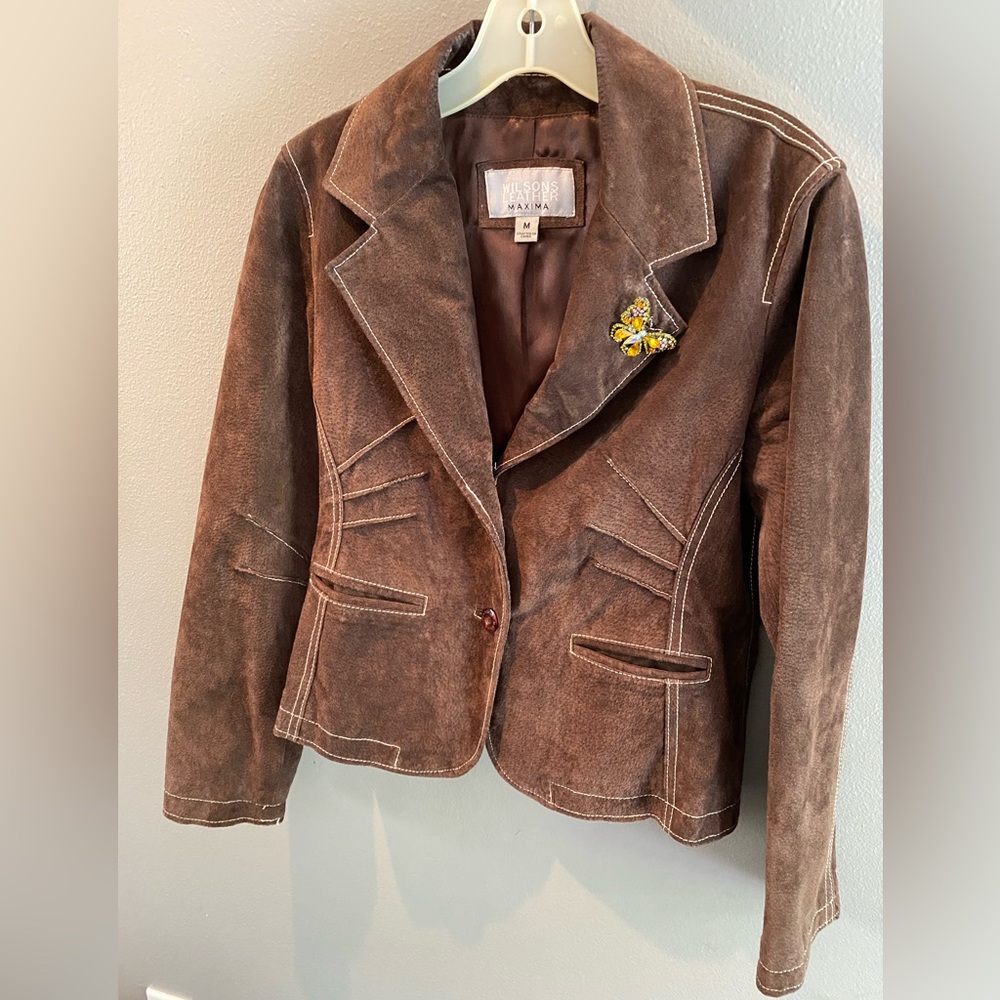 Wilson’s Leather Maxima Size M Brown Suede Jacket